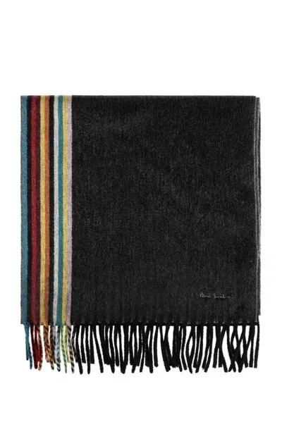 Paul Smith Scarf With Stripe Pattern In Multi