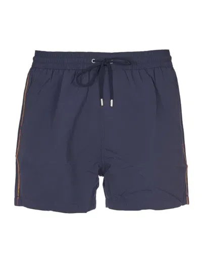 Paul Smith Side Stripe Swim Shorts In Blue