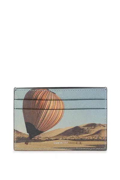 Paul Smith Signature Stripe Balloon Card Holder In Black,multicolor