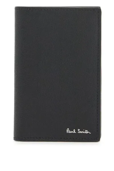 Paul Smith Signature Stripe Balloon Wallet In Black