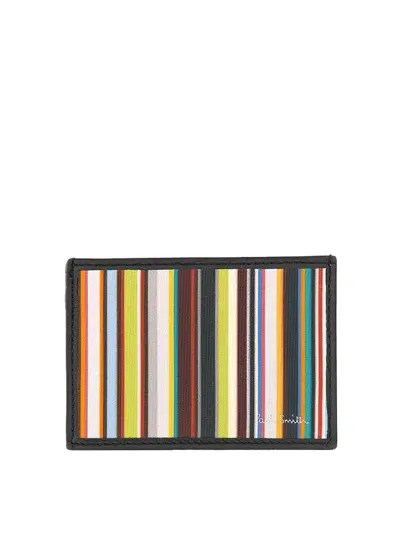 Paul Smith Multicolor Signature Stripe Card Holder In Multicolour