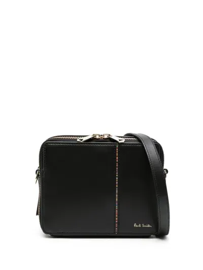 Paul Smith Signature Stripe Crossbody Bag In Black