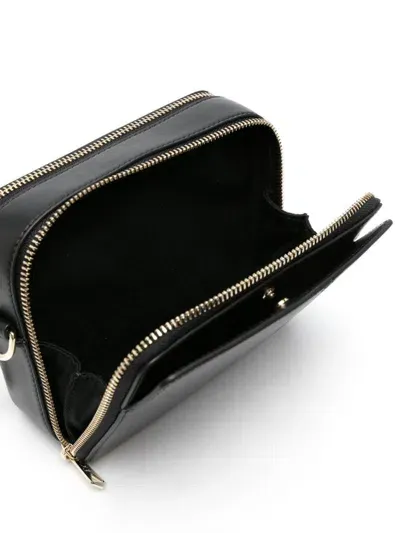 Paul Smith Signature Stripe Leather Crossbody Bag In Black