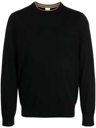 Paul Smith Slim-fit Merino Wool Sweater In Black