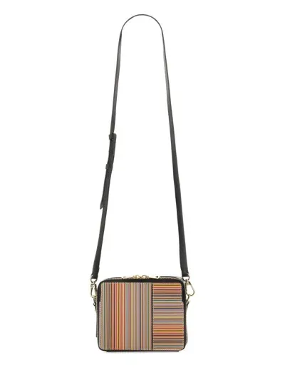 Paul Smith Signature Stripe Leather Camera Bag In Multicolour