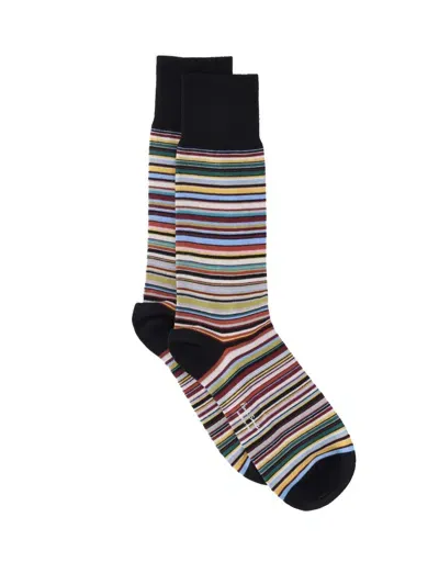 Paul Smith "signature Stripe" Socks In Multi