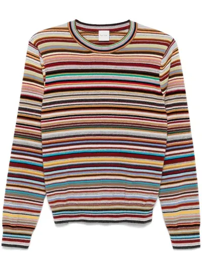 Paul Smith Signature Stripe Sweater In Multicolour