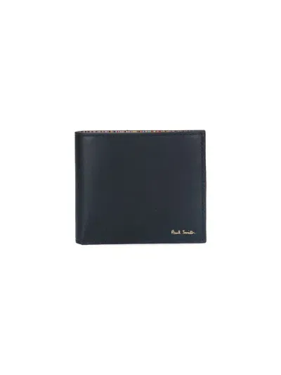 Paul Smith Signature Stripe Wallet In Nero