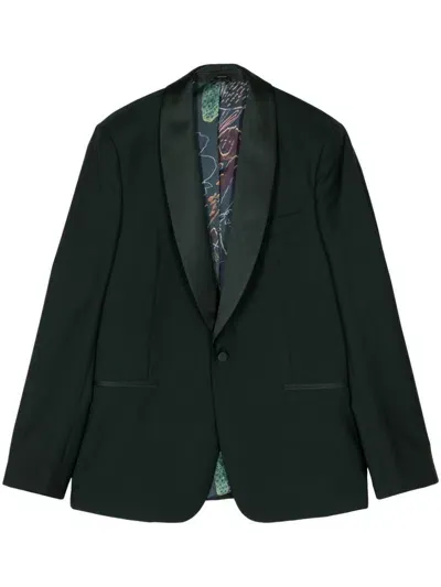 Paul Smith Single-breasted Blazer In Green