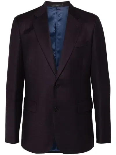 Paul Smith Single-breasted Blazer In Purple