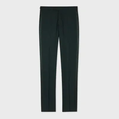 Paul Smith Slim-fit Dark Green Wool-mohair Evening Trousers