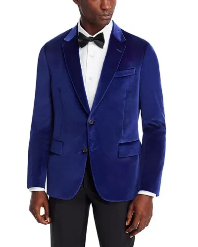 Paul Smith Soho Velvet Extra Slim Fit Jacket In Dark Royal