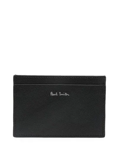 Paul Smith Stripe Balloon Mount Fuji-print Card Holder In Black