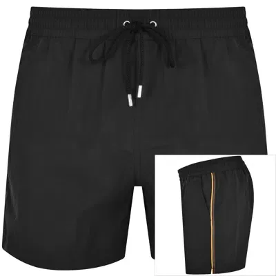 Paul Smith Stripe Swim Shorts Black