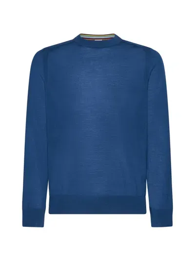 Paul Smith Sweater In Petrol Blue