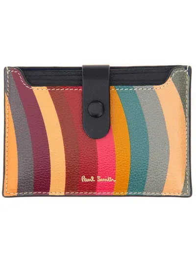 Paul Smith Swirl Card Holder In Multicolour