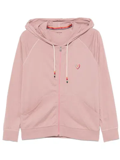 Paul Smith Swirl-heart Hoodie In Pink