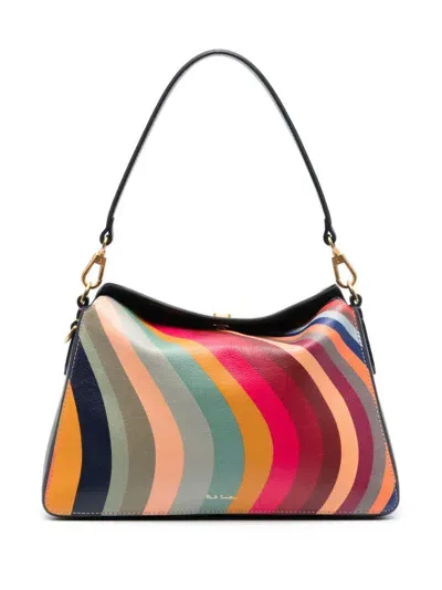 Paul Smith Swirl Leather Shoulder Bag In Multicolor