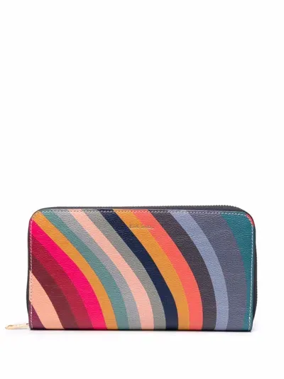 Paul Smith Swirl Leather Wallet In 彩色