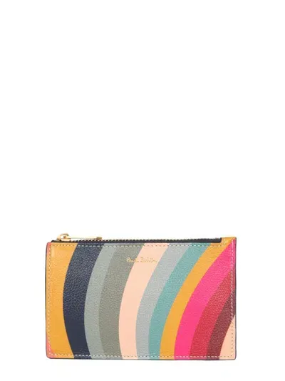 Paul Smith Swirl Printed Cardholder In Multicolour