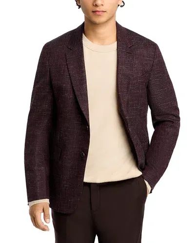 Paul Smith Textured Solid Unstructured Slim Fit Sport Coat In Purple