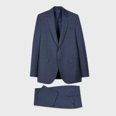 Paul Smith The Bloomsbury - Easy-fit Navy Blue Check Wool Suit