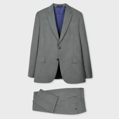 Paul Smith Single-breasted Two-piece Suit In Green