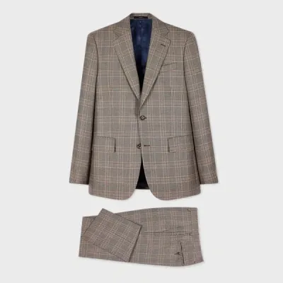 Paul Smith The Brierley - Light Brown Check Wool Suit