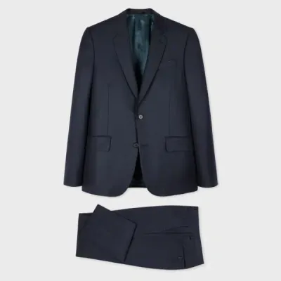 Paul Smith The Soho - Tailored-fit Dark Navy Birdseye Wool Suit Blue