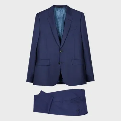 Paul Smith The Soho - Tailored-fit Navy Pinstripe Wool Suit Blue