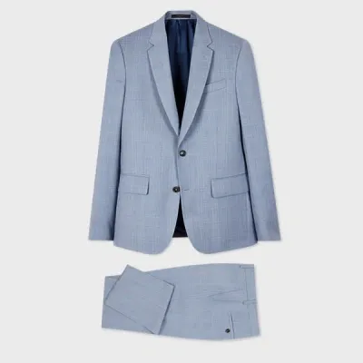 Paul Smith The Soho - Tailored-fit Pale Blue Check Wool Suit