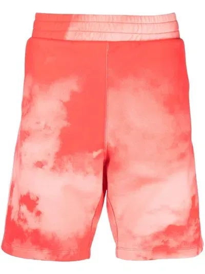 Paul Smith Tie Dye-print Track Shorts In Red