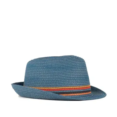 Paul Smith Trilby Blue Artist Stripe Hat