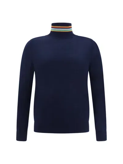 Paul Smith Turtleneck Sweater In Dk/na