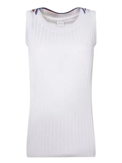 Paul Smith White Viscose Tank Top