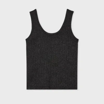 Paul Smith Women's Black Knitted Glitter Vest Top