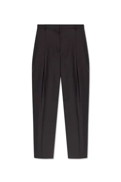 Paul Smith Wool Trousers With Creases In Black