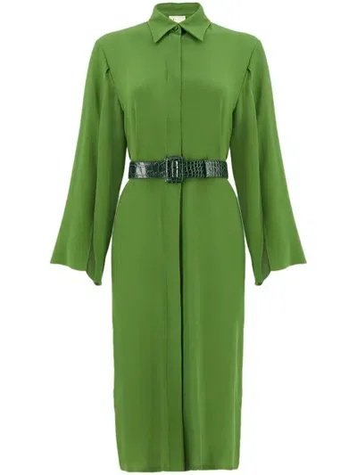 Paula Chantarelle Shirt Dress In Green