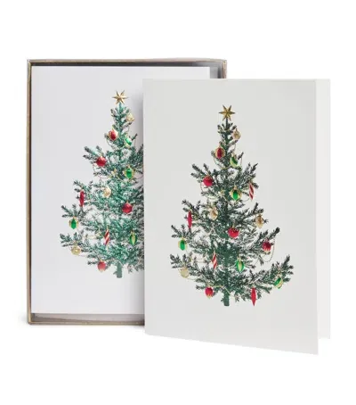 Paula Skene Tree With Ornaments Christmas Cards In Green