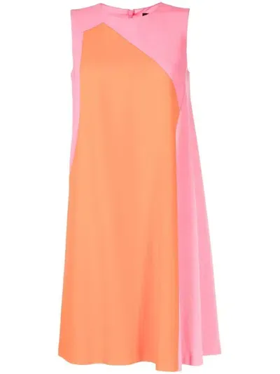 Paule Ka Envers Colour-block Shift Dress In Pink