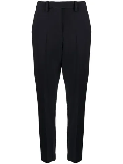 Paule Ka High-waisted Slim-fit Trousers In Blue