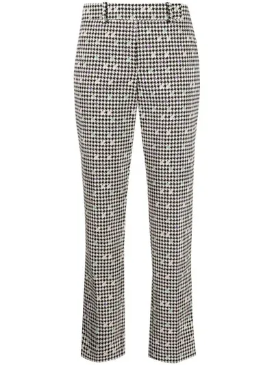 Paule Ka Houndstooth Jacquard Tailored Trousers In Multicolour