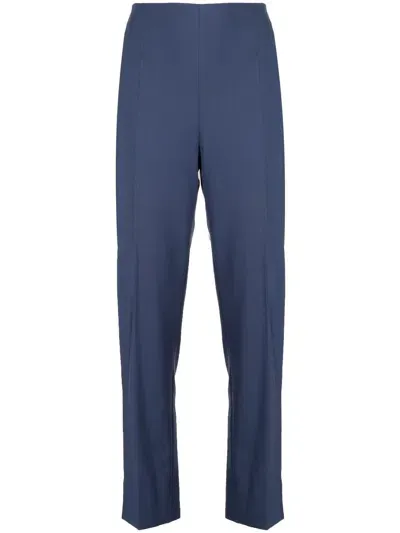 Paule Ka Laine Fine High Waisted Tapered Trousers In Blue