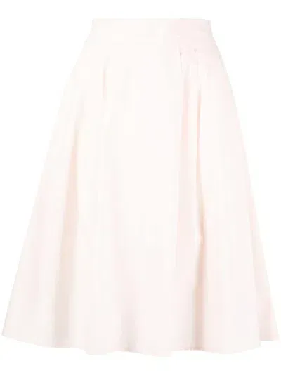 Paule Ka Poplin-textured A-line Skirt In Pink