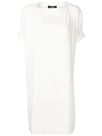 Paule Ka Straight-cut T-shirt Dress In White