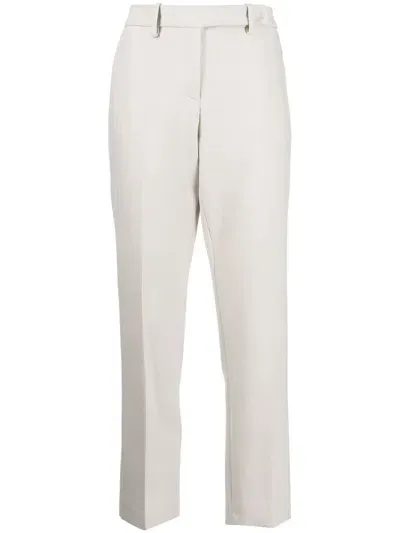 Paule Ka Stretch-fit Tapered-leg Trousers In Neutrals