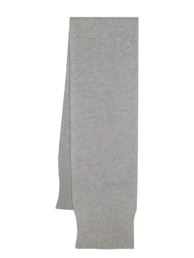 Paura Ribbed-edge Virgin Wool Scarf In Grey