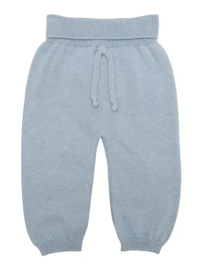 Paz Rodriguez Knit Newborn Leggins "reino" In Blue