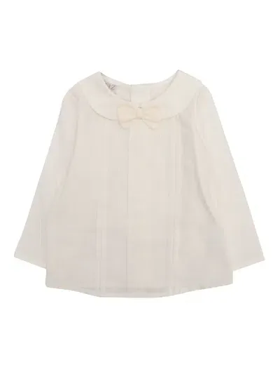 Paz Rodriguez Woven Newborn Blouse "paz Oi 24-25" In White