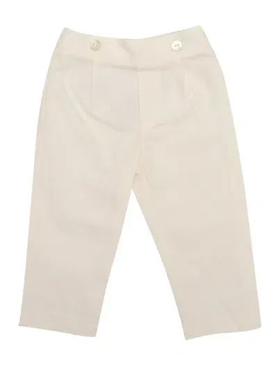 Paz Rodriguez Woven Newborn Trousers "paz Oi 24-25" In White